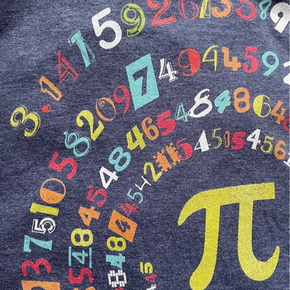 Blue Pi Spiral Math T-shirt - Picture 5 of 5